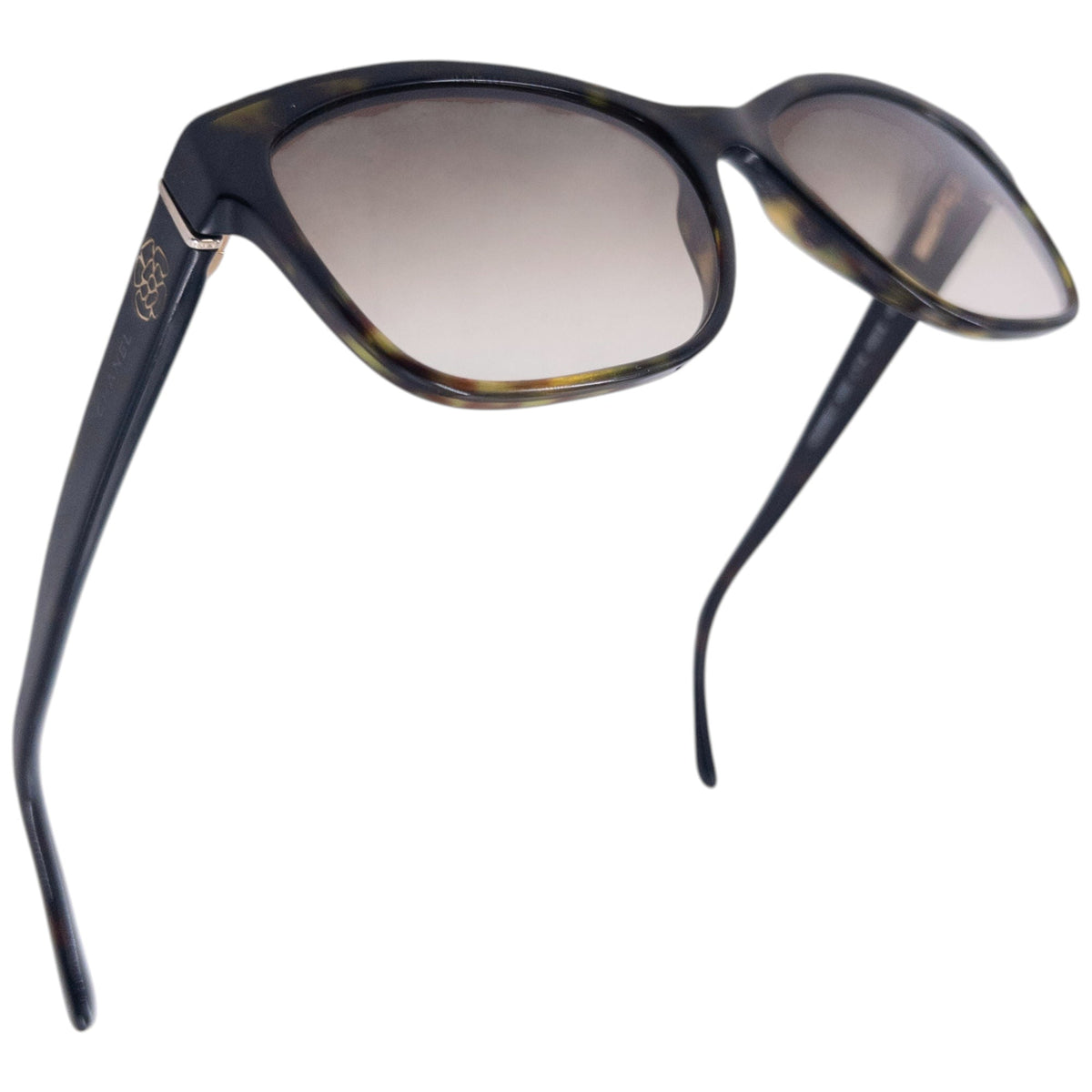Vintage 2000s Chanel Tortoise Shell Sunglasses | O/S, Multicoloured