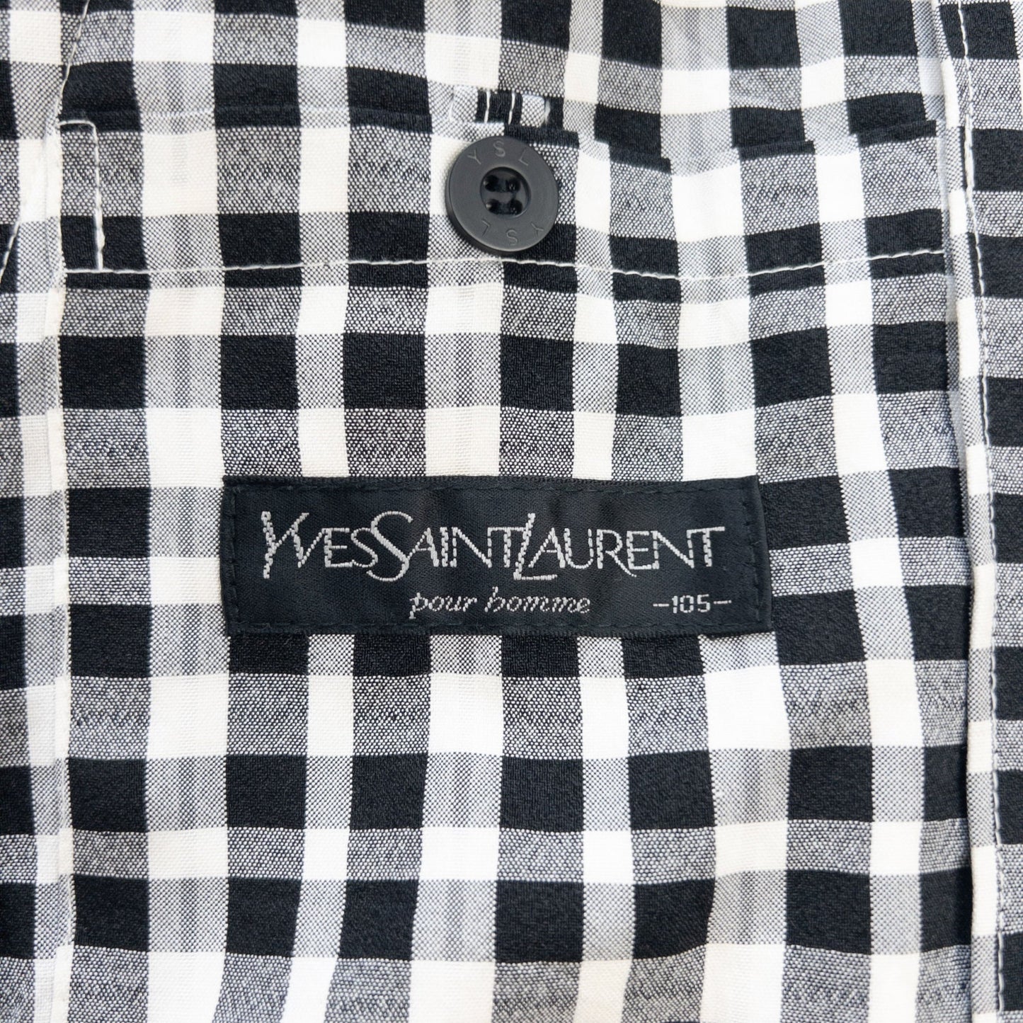Vintage YSL Yves Saint Laurent Check Harrington Jacket Size L