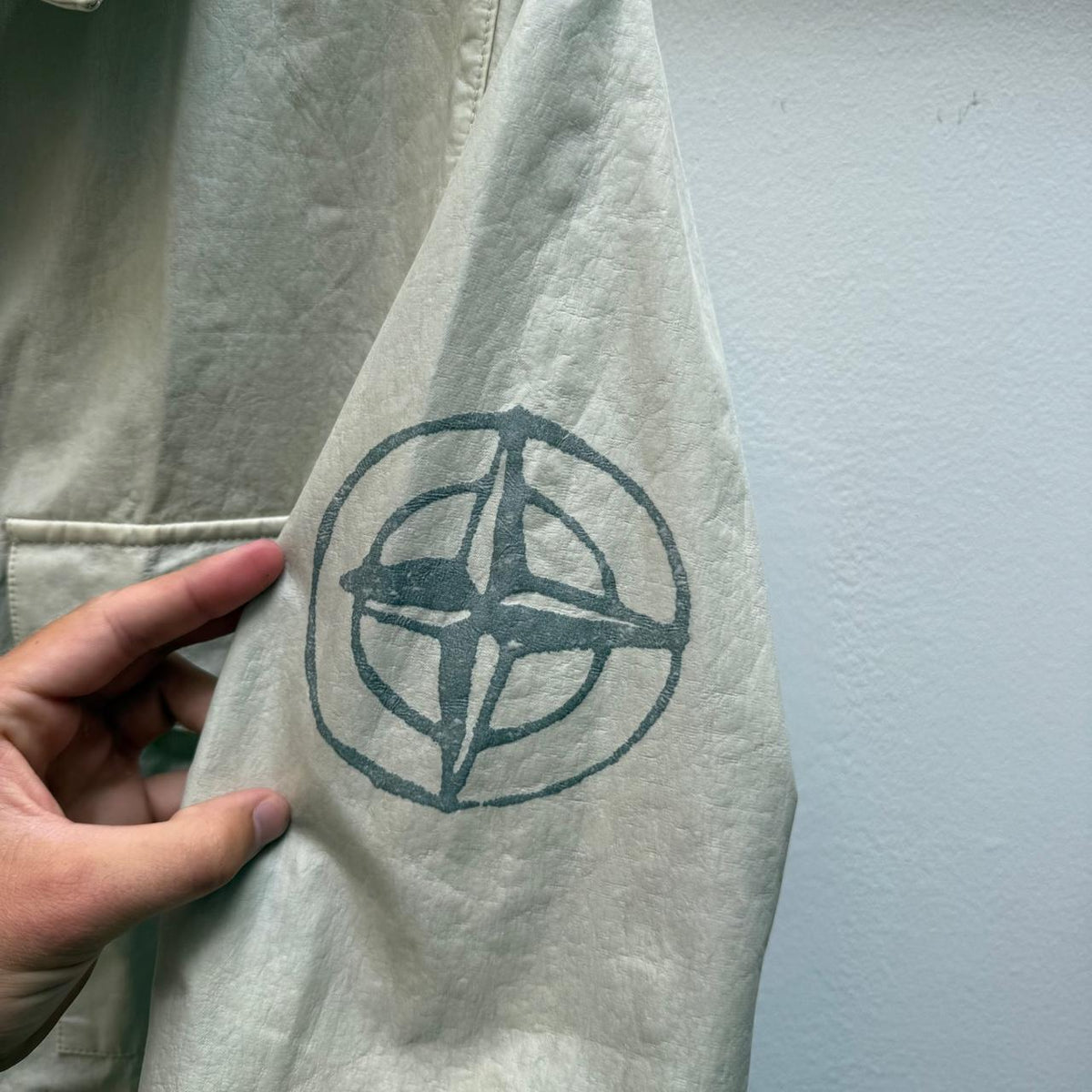 00’s Stone Island Compass Logo Jacket (L) | Large, Beige