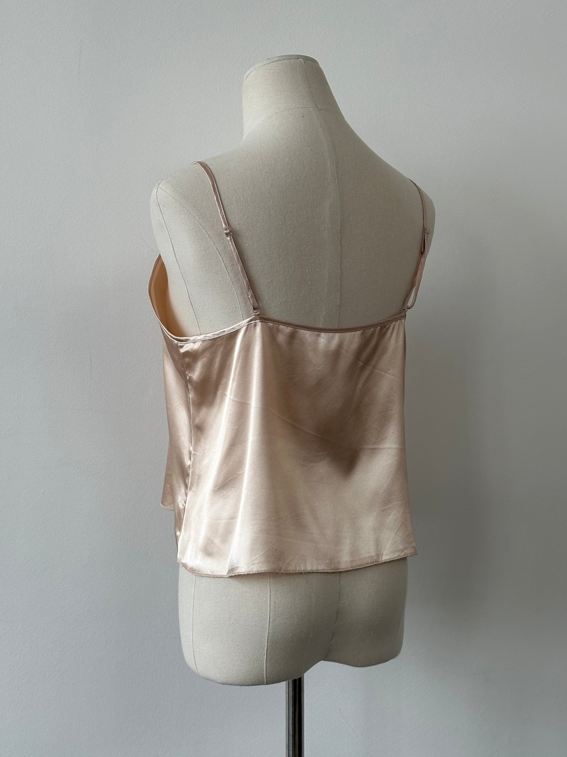 Vintage 2000s Satin V Neck Cami Top - M