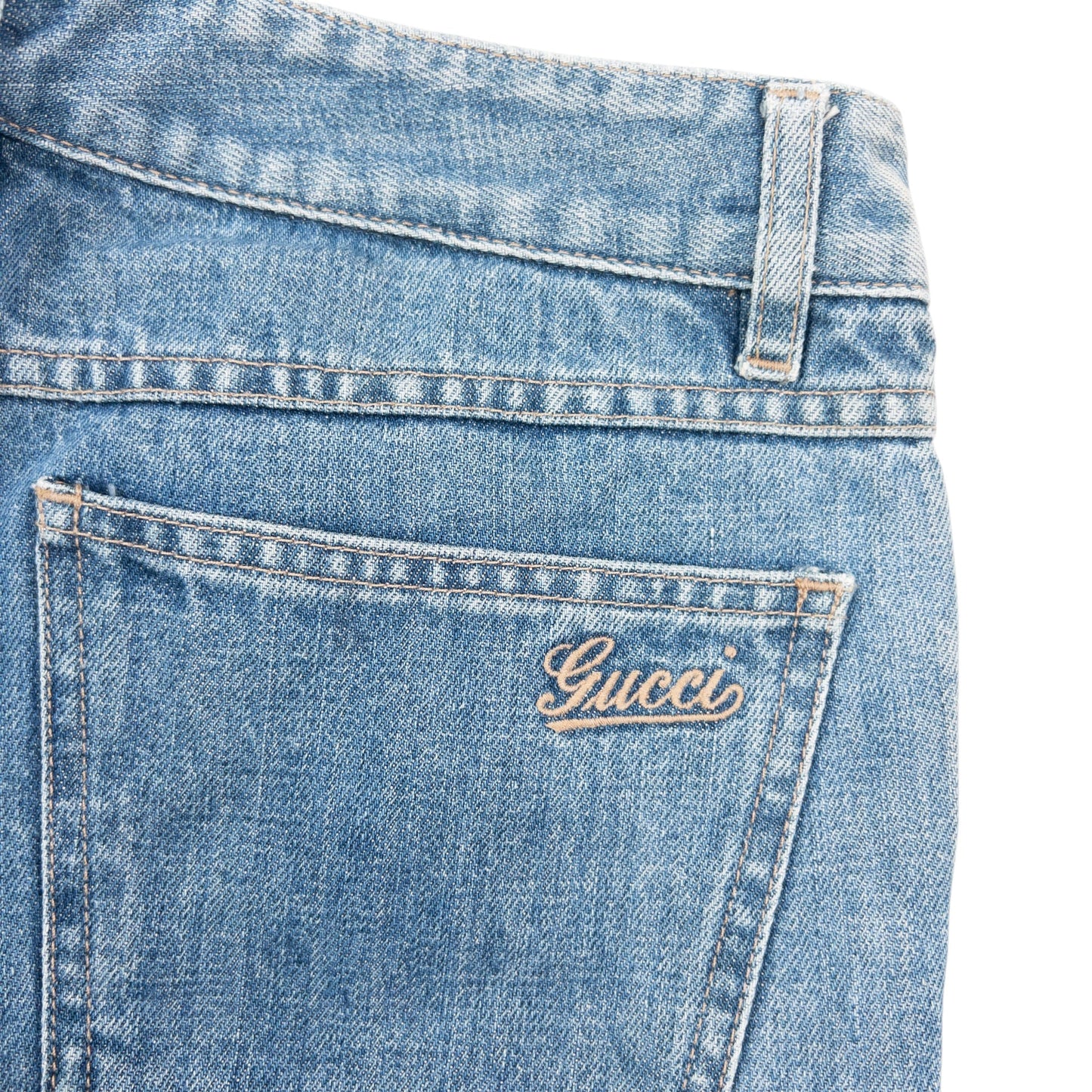 Vintage Gucci Low Rise Cropped Denim Jeans Womens Size W29