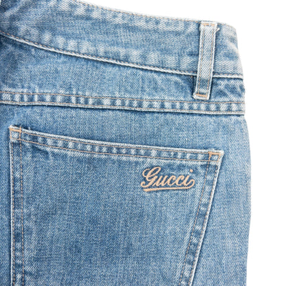 Vintage Gucci Low Rise Cropped Denim Jeans Womens Size W29