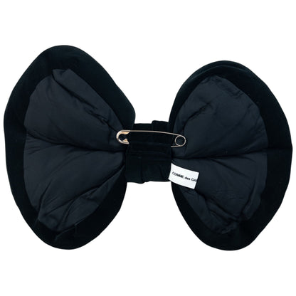 Vintage Comme Des Garçons Velour Oversized Bow Pin | O/S, Black