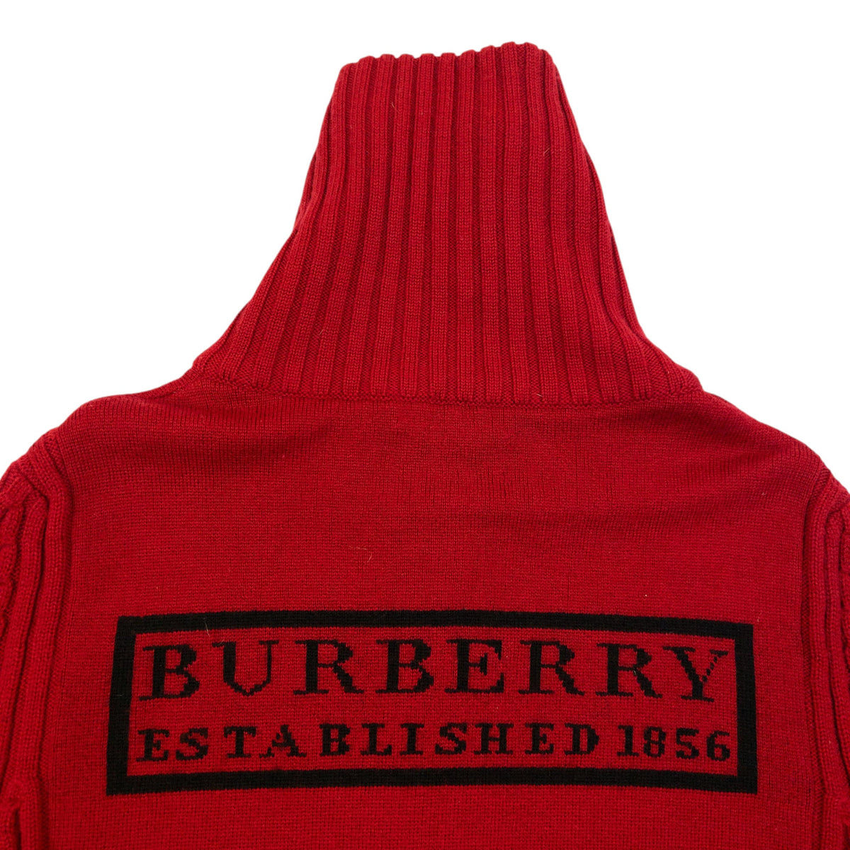 Vintage 2000s Burberry Zip Up Ribbed Knit Wool Jumper Womens Size S | Small, Black
