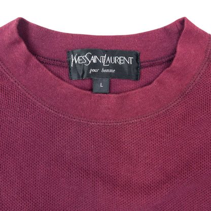 Vintage 90s YSL Yves Saint Laurent Jumper Size L | Large, Burgundy