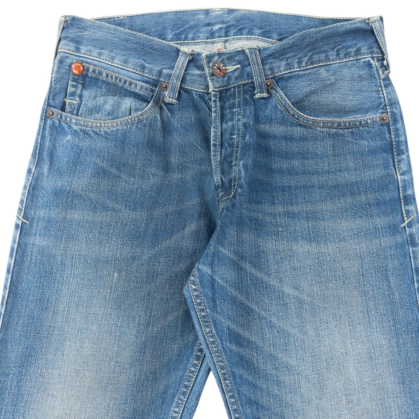 Vintage Puma X Evisu Double Gull Japanese Denim Jeans Size W30 | W30, Blue
