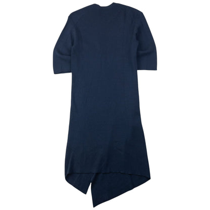 Balenciaga Paris Asymmetric Wool Dress Womens Size S | Small, Navy