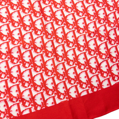 Vintage 90s Dior Monogram Pixel Silk Scarf | O/S, Red