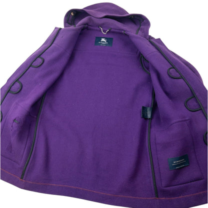 Vintage 2000s Burberry Wool Duffle Jacket Womens Size XL | O/S, Purple