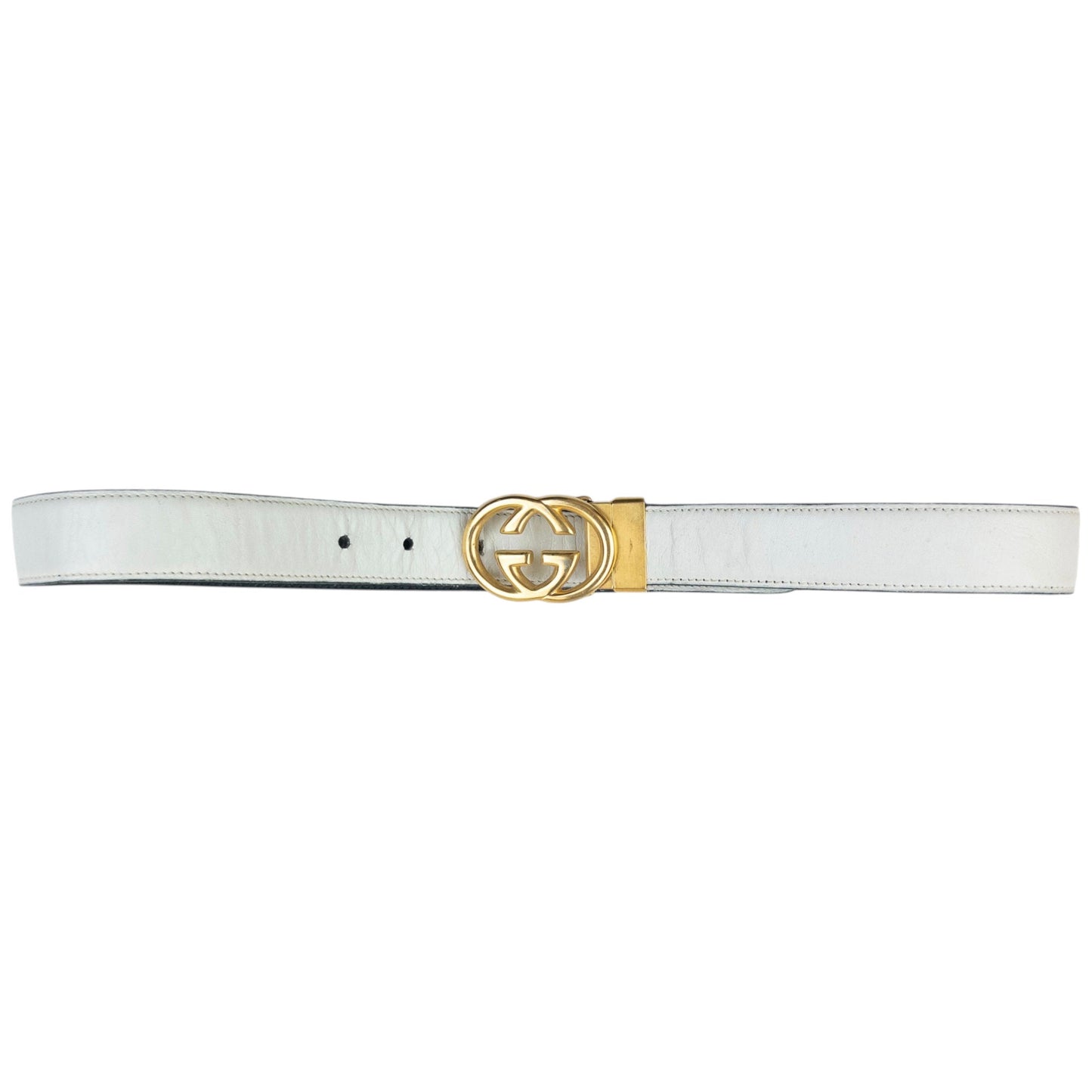 Vintage 80s Gucci Leather Belt Size W28 | O/S, Gold