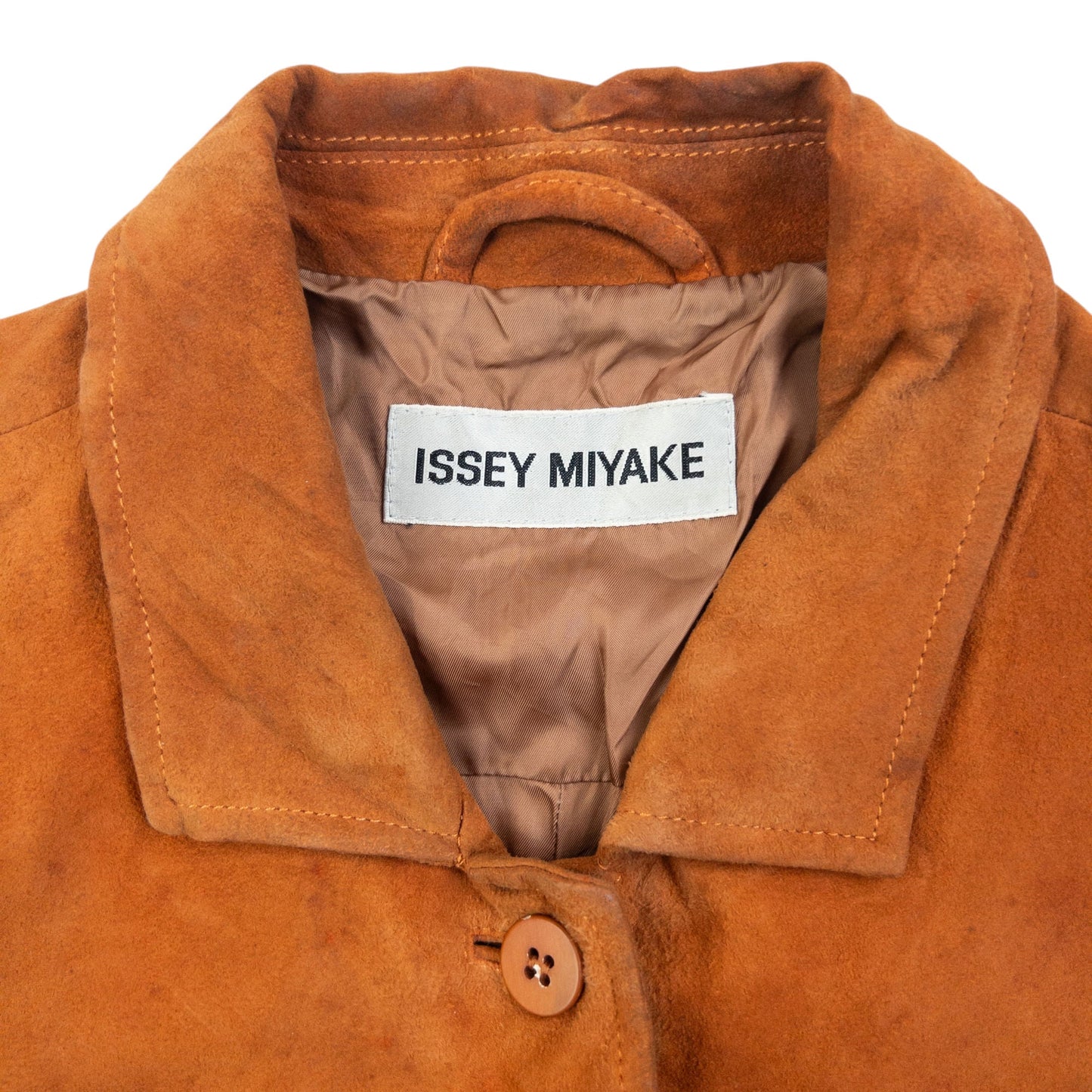 Vintage 90s Issey Miyake Suede Waistcoat Womens Size L | Large, Brown