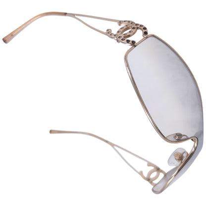 Vintage 2000s Chanel Diamanté Sunglasses | O/S, Brown