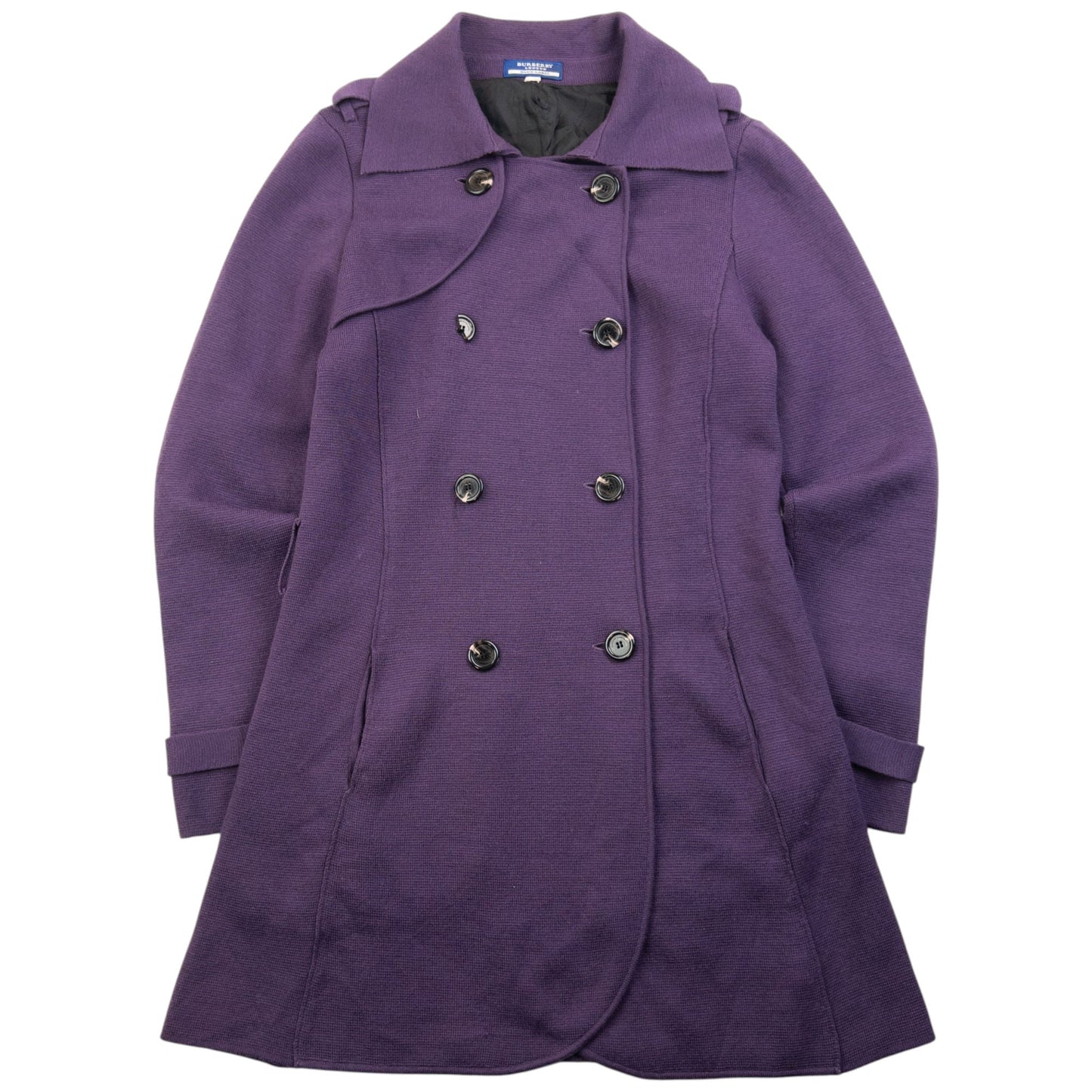 Vintage 2000s Burberry Blue Label Wool Longline Jacket Womens Size S | Small, Purple