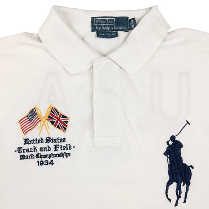 Vintage Polo Ralph Lauren USA Track & Field Championship Polo Shirt Size M
