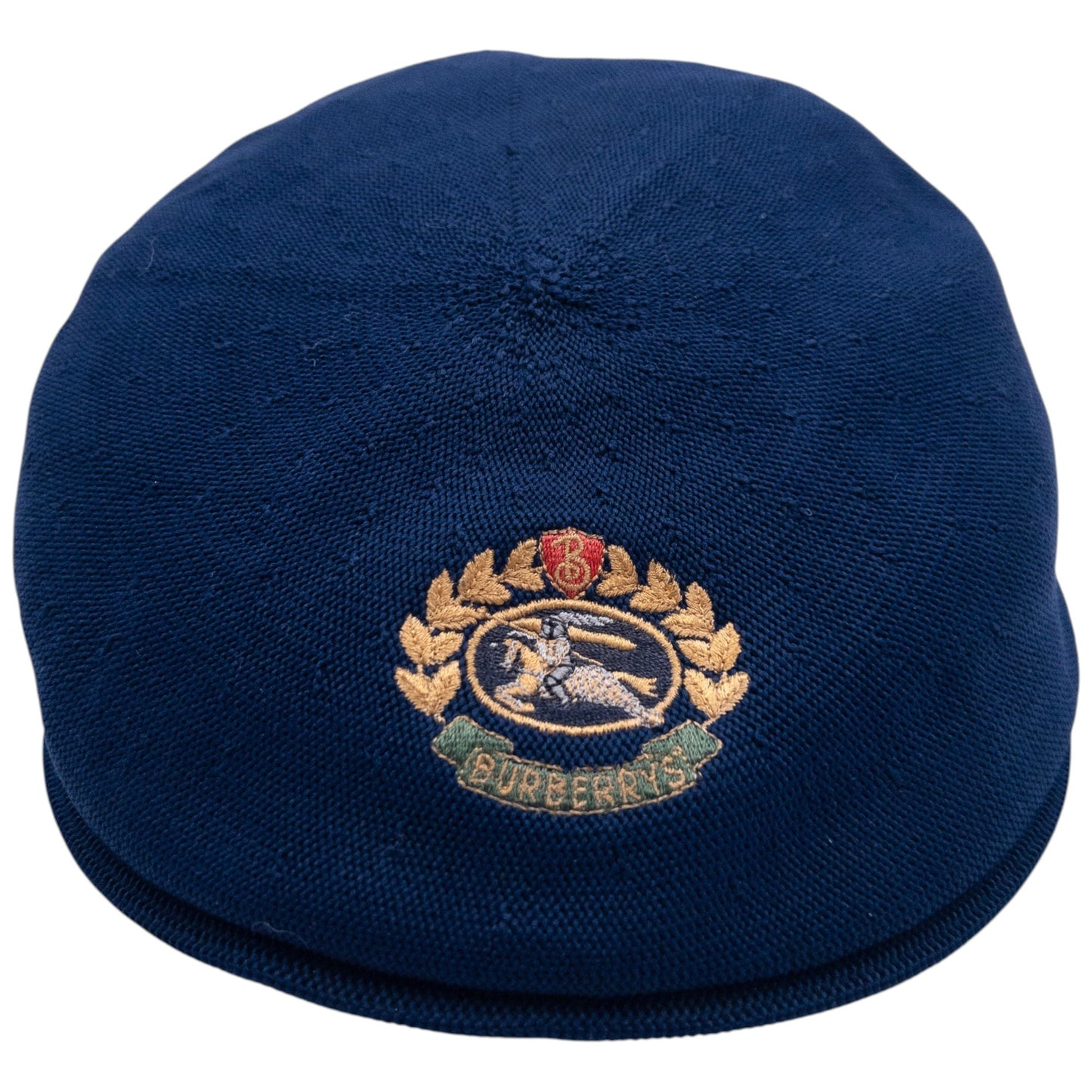 Vintage Burberry Embroidered Flat Cap Hat