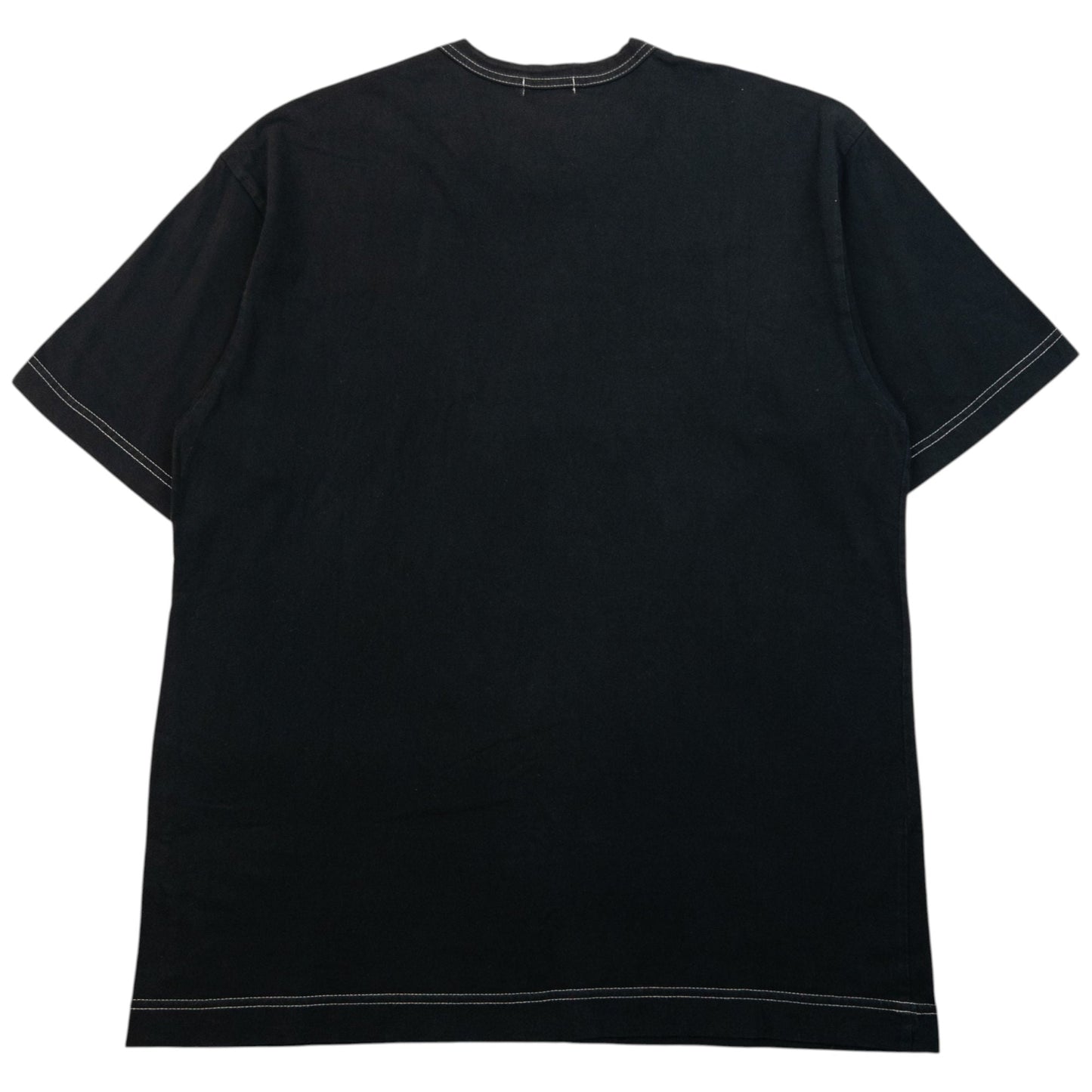 Vintage 90s Comme Des Garçons HOMME Contrast Stitching T Shirt Size S | Small, Black