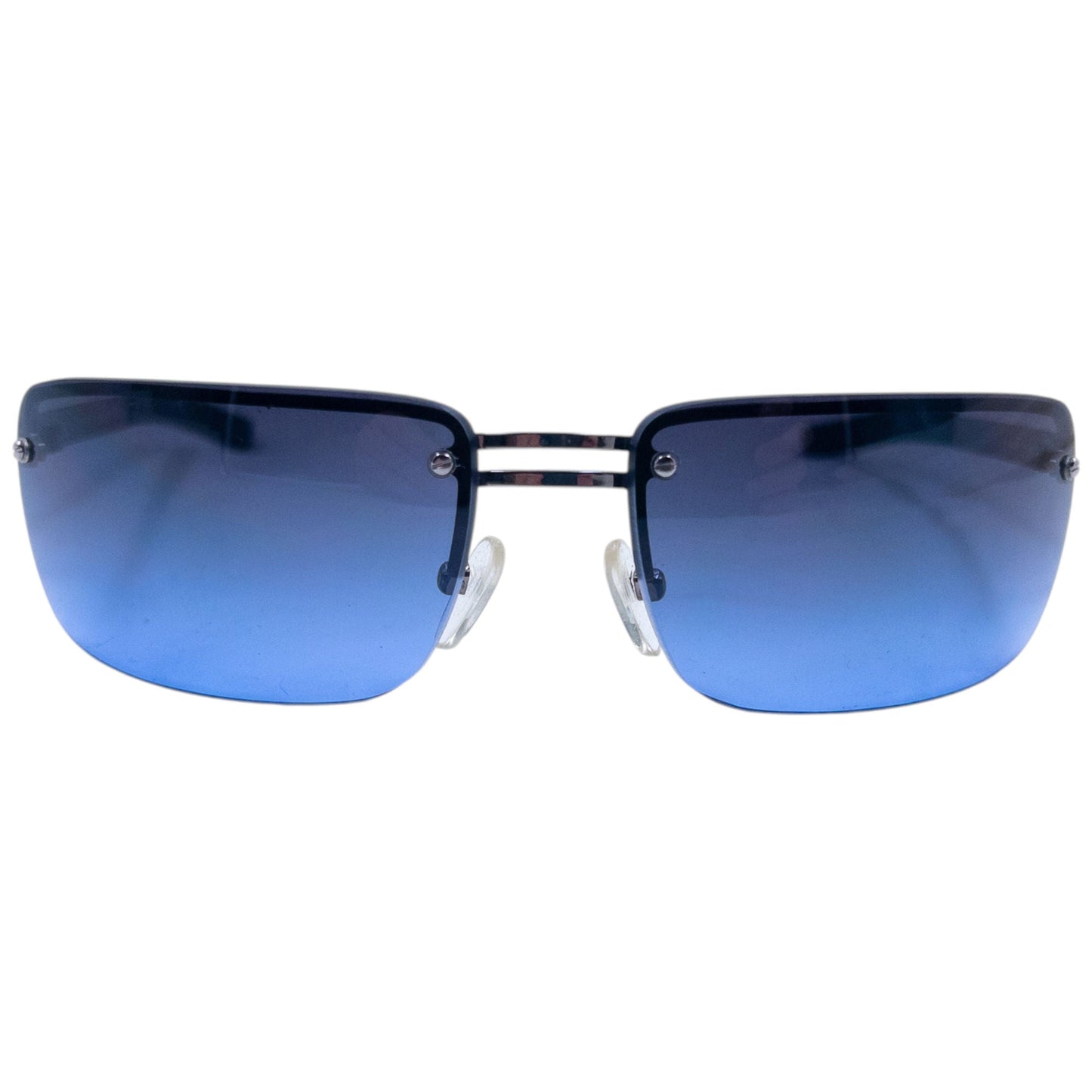 Vintage 2000s Burberry Rimless Sunglasses | O/S, Blue