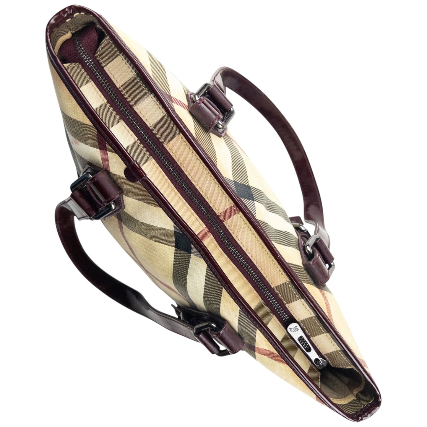Vintage 2000s Burberry Nova Check Shoulder Bag | O/S, Beige, Burgundy