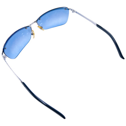 Vintage 2000s Burberry Rimless Sunglasses | O/S, Blue