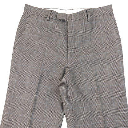 Vintage 90s Burberry Checkered Wool Jacket & Trousers Suit Set Size M | Medium, Grey