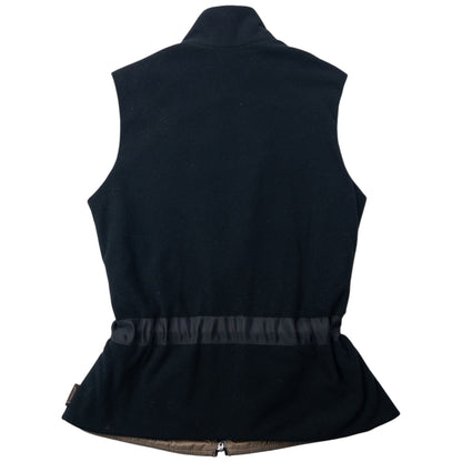 Vintage 90s Moncler Zip Up Fleece Gilet Womens Size M | Medium, Black