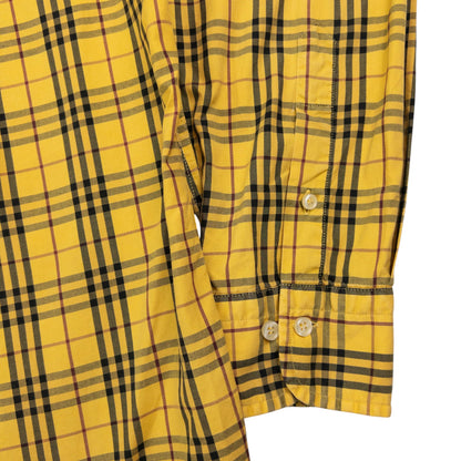 Vintage Burberry Nova Check Long Sleeve Button Up Shirt Size M