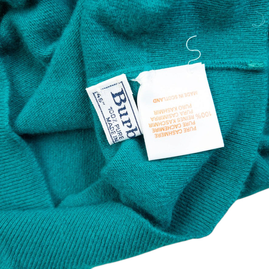 Vintage 90s Burberry Wool Turtleneck Jumper Size M | Medium, Green