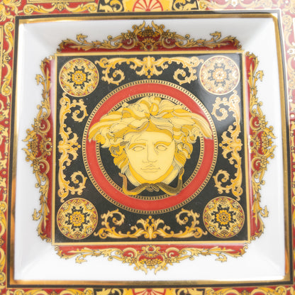 Vintage 2000s Versace Rosenthal Medusa Pattern Ash Tray | O/S, Rose