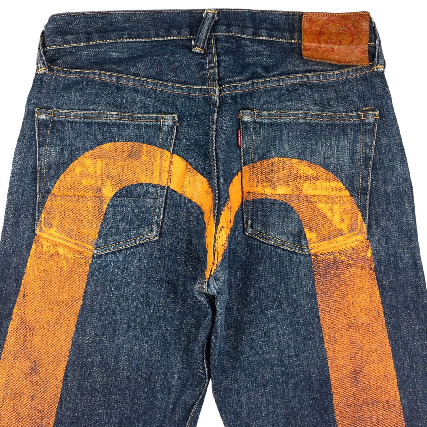 Vintage Evisu Painted Daicock Japanese Denim Jeans Size W30