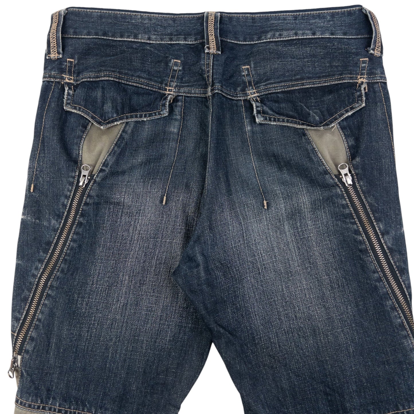 Vintage PPFM Multi Zip Denim Jeans Size W33