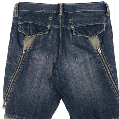 Vintage PPFM Multi Zip Denim Jeans Size W33
