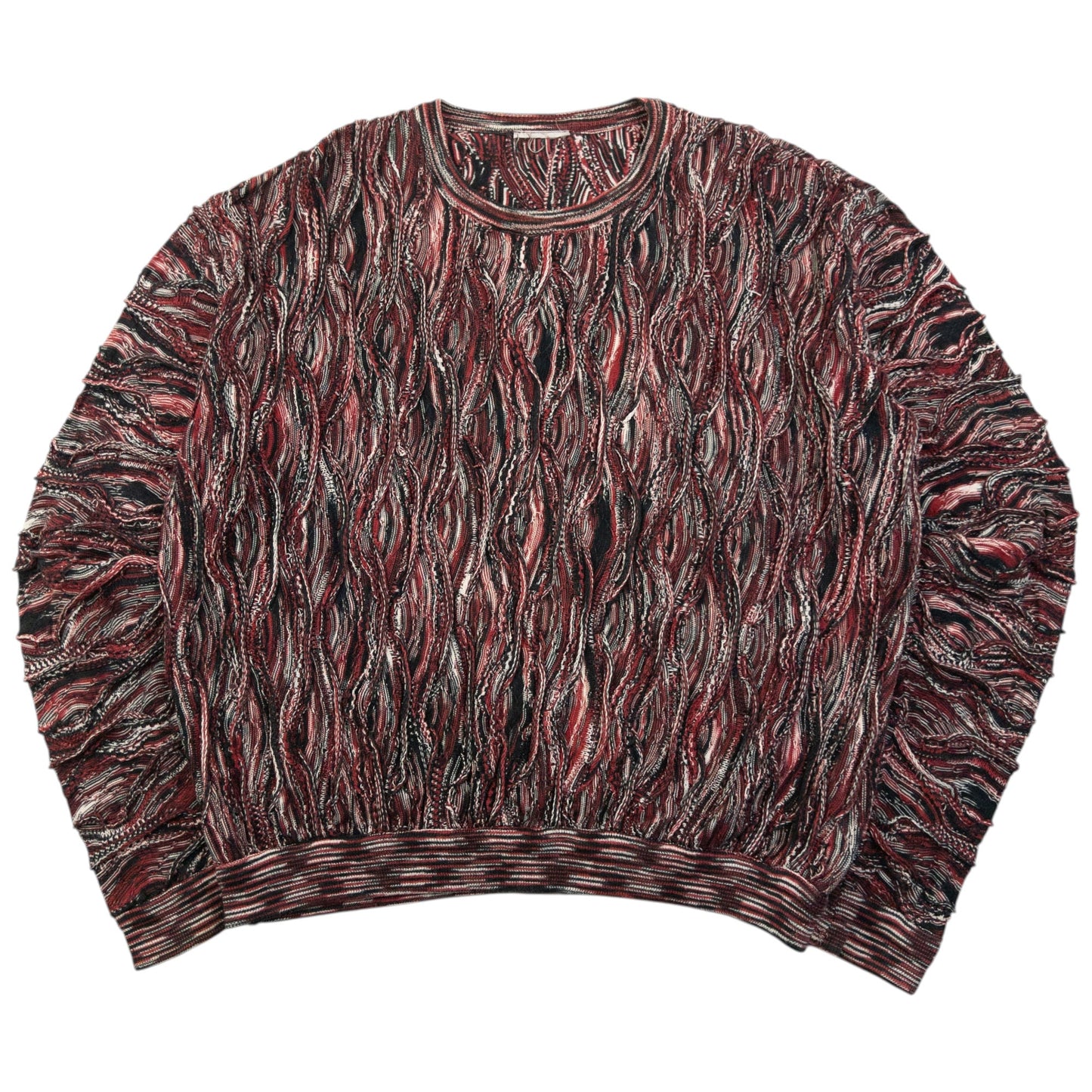 Vintage 2000s Pattern Knit Jumper Size M | Medium, Red
