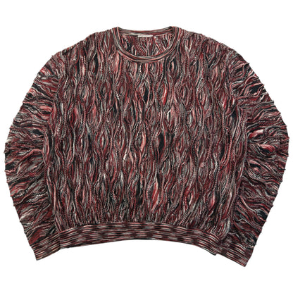 Vintage 2000s Pattern Knit Jumper Size M | Medium, Red