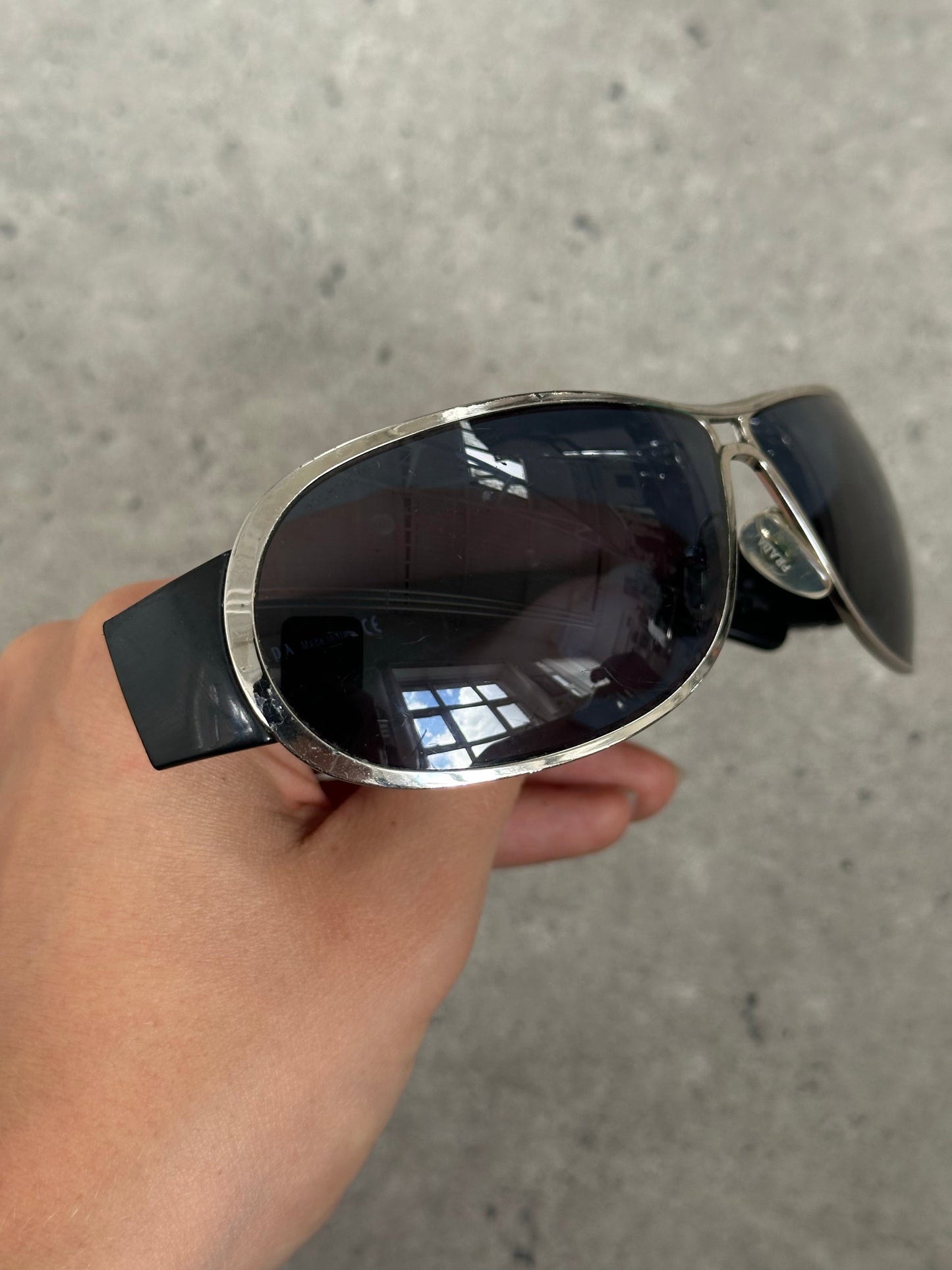 Prada 2000s Aviator Shield Sunglasses