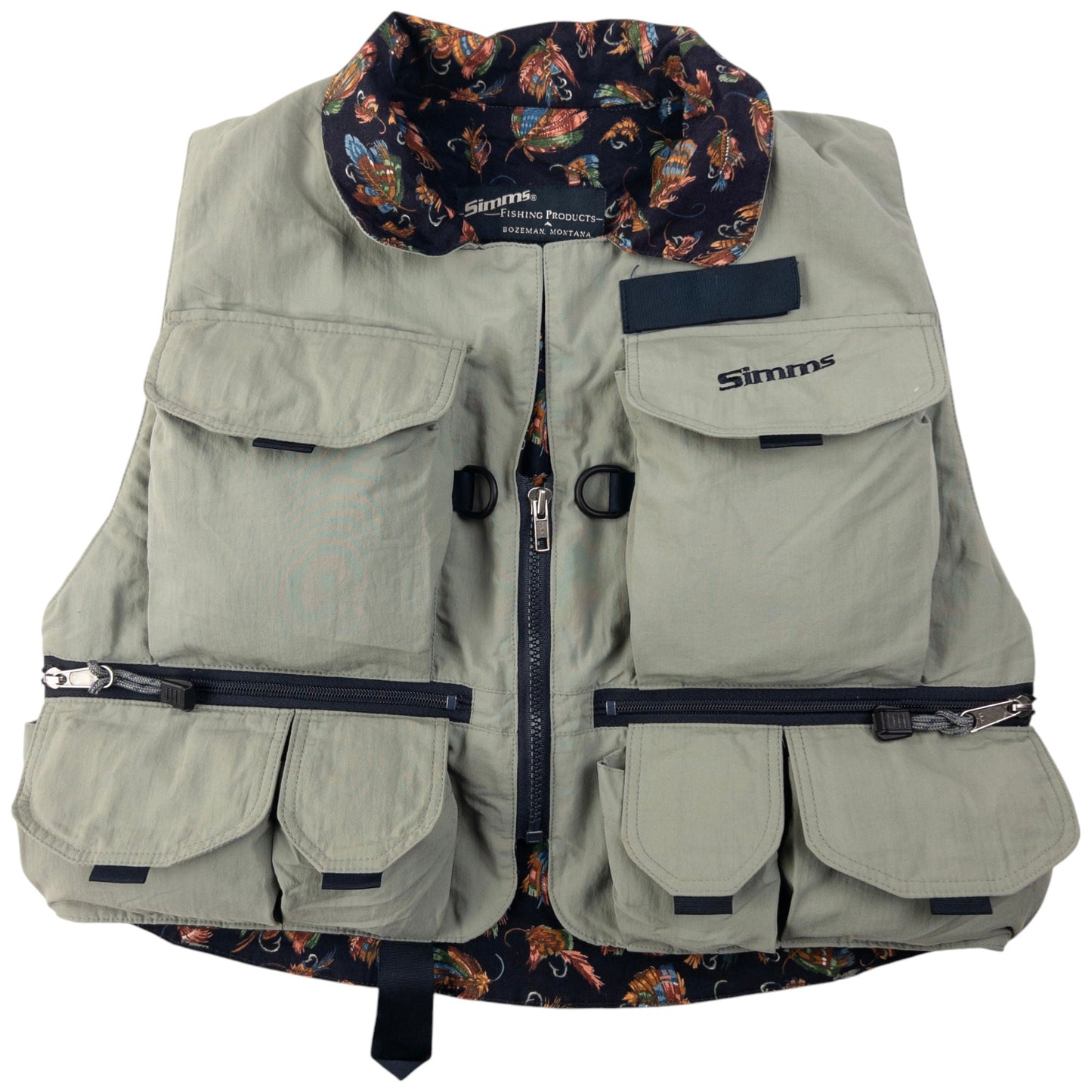 Vintage Simms Cargo Fishing Vest Gilet Size S