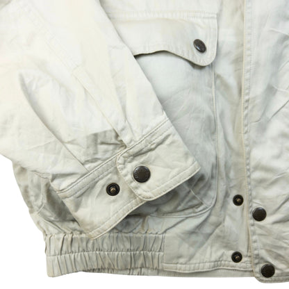 Vintage 90s Burberry Zip Up Jacket Size S | Small, Cream
