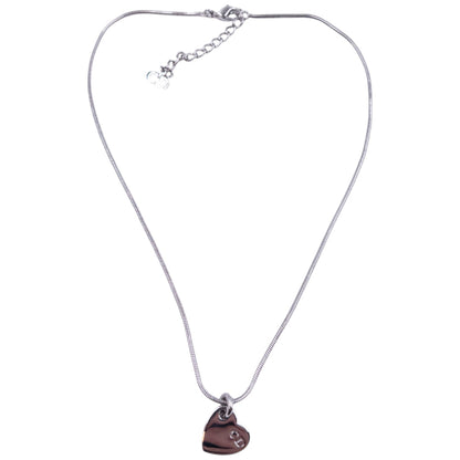 Vintage Dior Silver Heart Charm Necklace