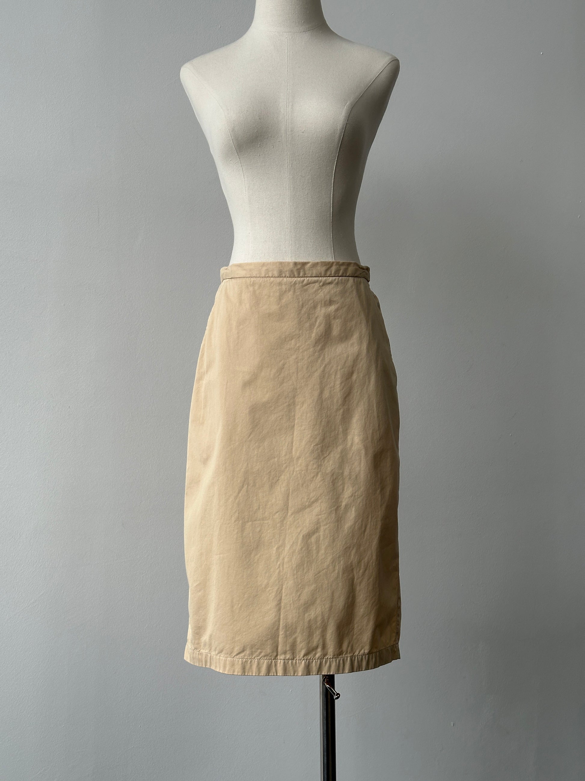 Iceberg 1990s Pure Cotton Midi Skirt - W28