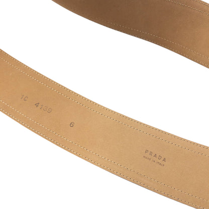 Vintage 90s Prada Leather Belt Womens Size XL | O/S, Gold
