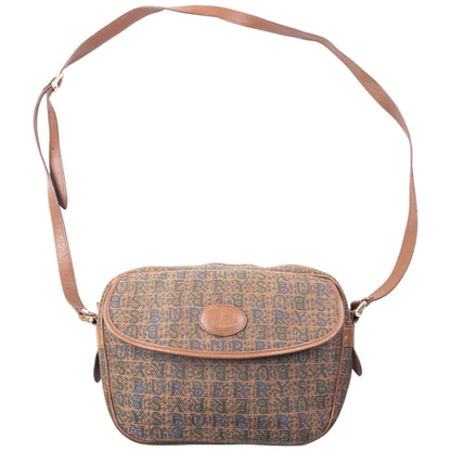 Vintage 90s Burberry Monogram Crossbody Bag | O/S, Brown