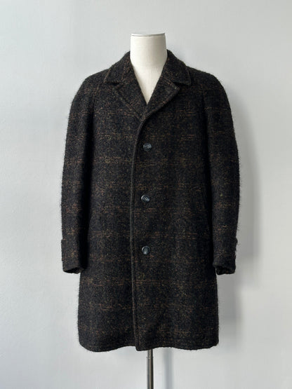 Vintage 1990s Wool Mohair Single Breasted Coat - L