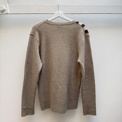 Burberry Vintage Nova Check Knit Jumper Beige (M) | Medium, Beige