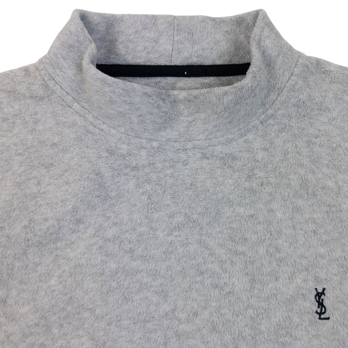 Vintage 2000s YSL Yves Saint Laurent Fleece Sweatshirt Size M | Medium, Grey