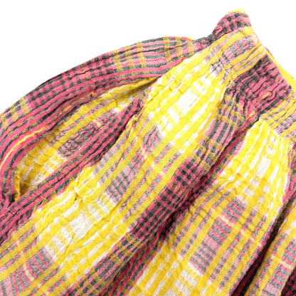 Vintage 2000s Issey Miyake Checkered Mini Skirt Womens Size L | Large, Red
