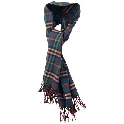 Vintage Burberry Nova Check Cashmere Tassel Scarf