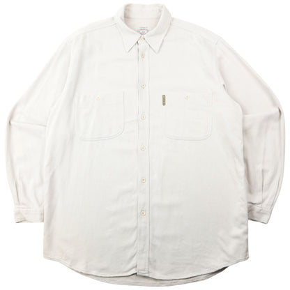 Vintage 90s Armani Jeans Long Sleeve Button Up Shirt Size L | Large, Cream