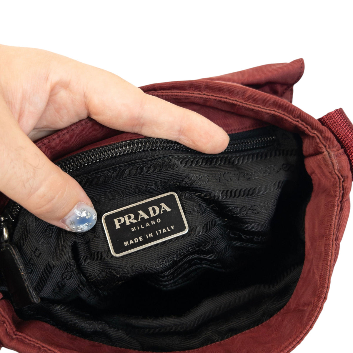 Vintage 2000s Prada Crossbody Bag | O/S, Red