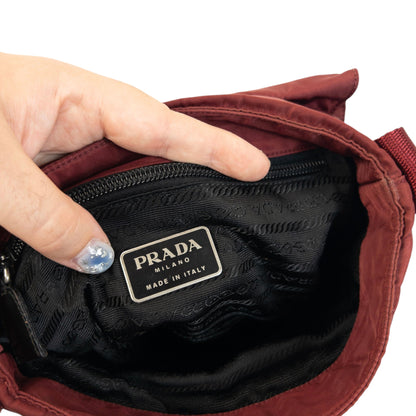 Vintage 2000s Prada Crossbody Bag | O/S, Red