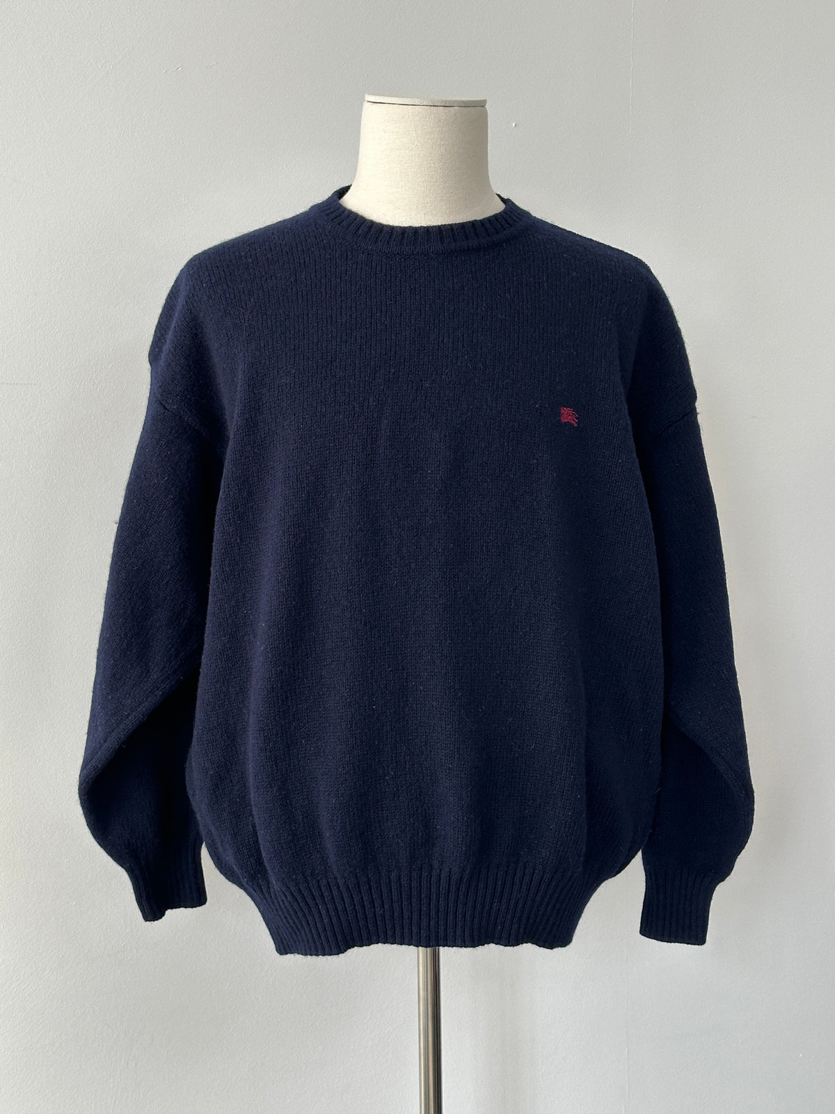 Burberry London 2000s Pure Wool Knit Logo Jumper - L