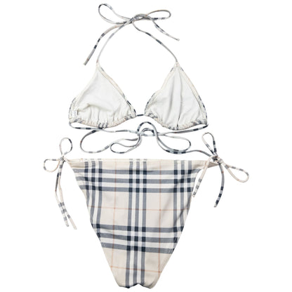Vintage 2000s Burberry Nova Check Bikini Set Womens Size L | O/S, Tan
